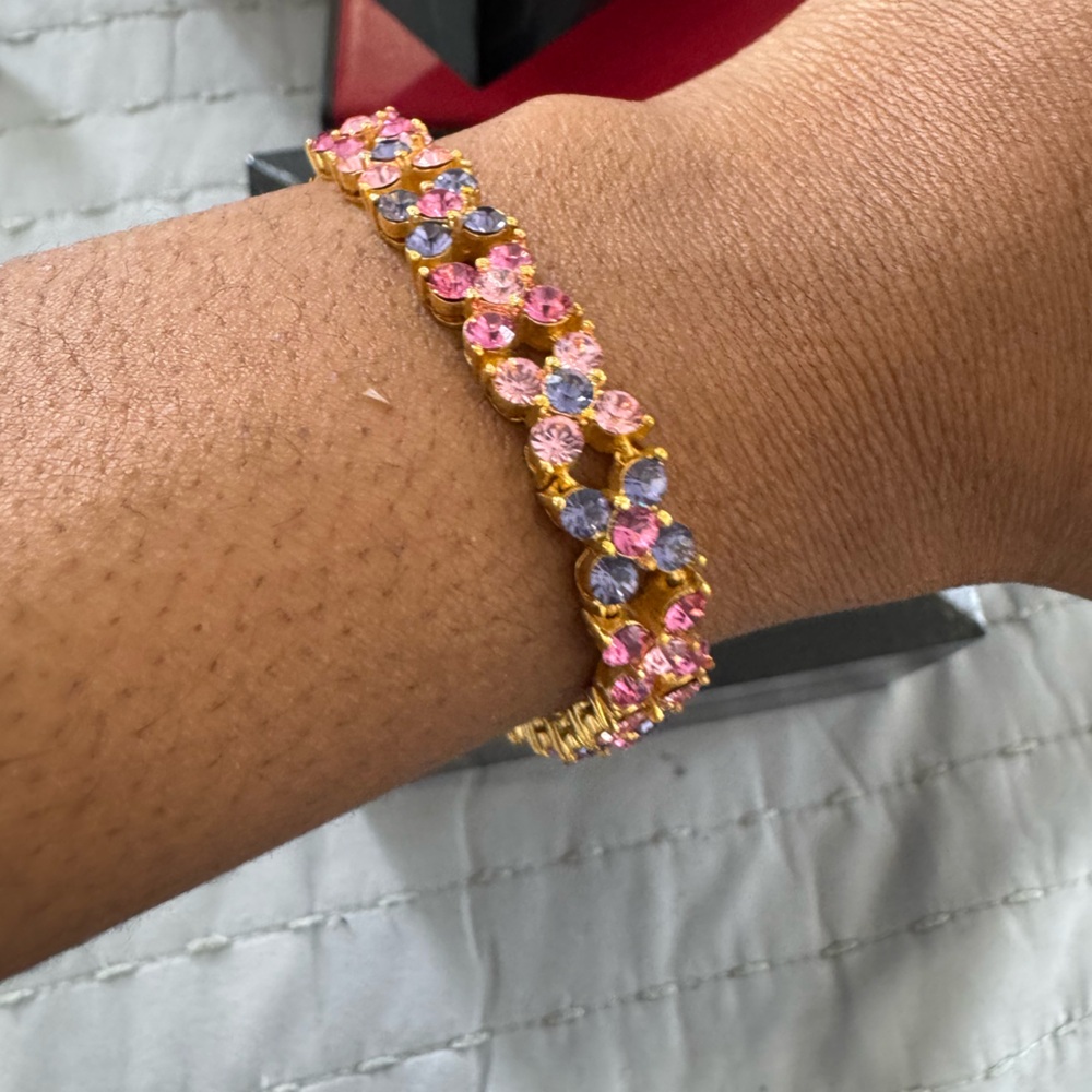 Joan rivers pink flower bracelet